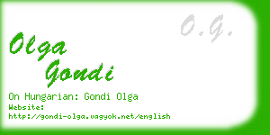 olga gondi business card